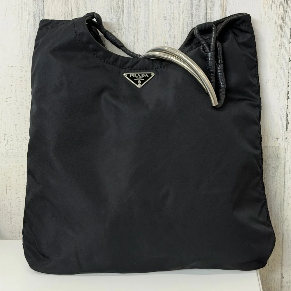 Prada‎ Black Nylon Tote Bag