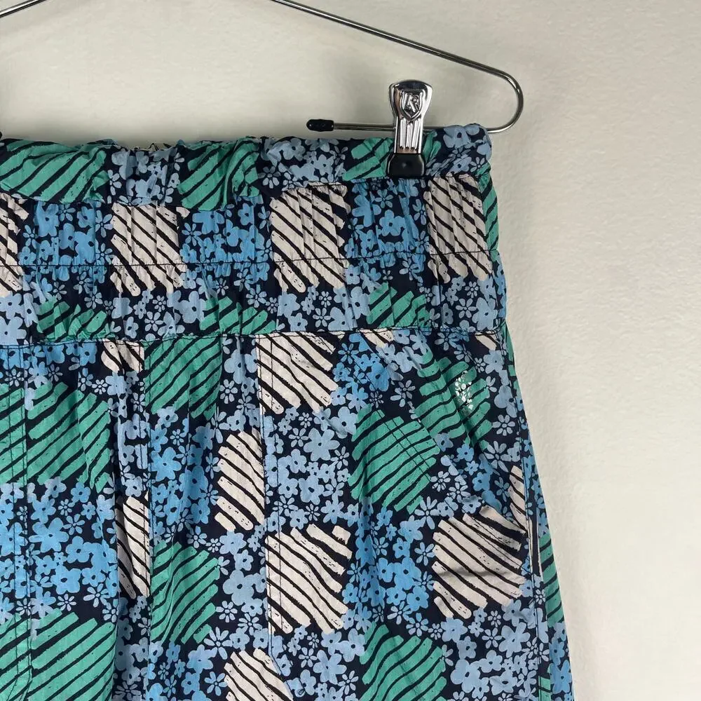 Free People Movement The Way Home Printed Joggers Womens Small Blue Green Floral