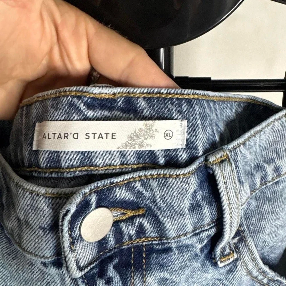 Altar'd State blue denim shorts