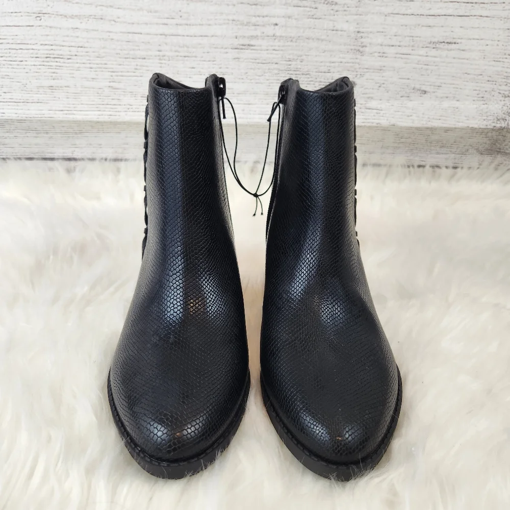 Lucky Brand Black Leather Ankle Boots