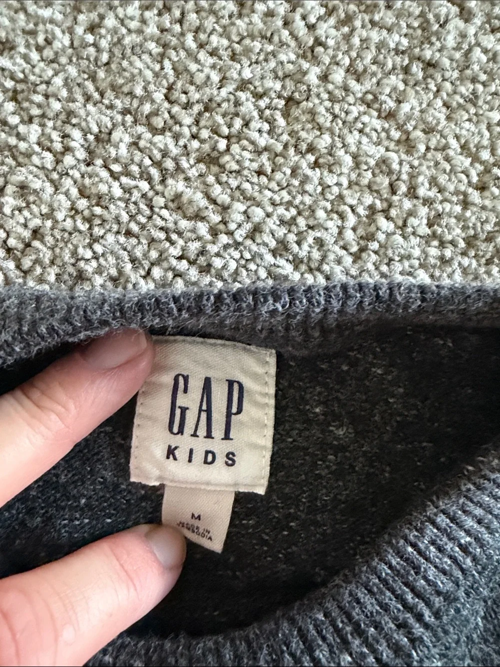 GAP Boys Size Medium Gray Sweater