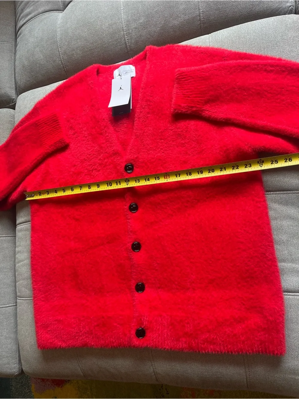 NWT $120 Nike Jordan Jayson Tatum Men's Fuzzy Cardigan Red Large
