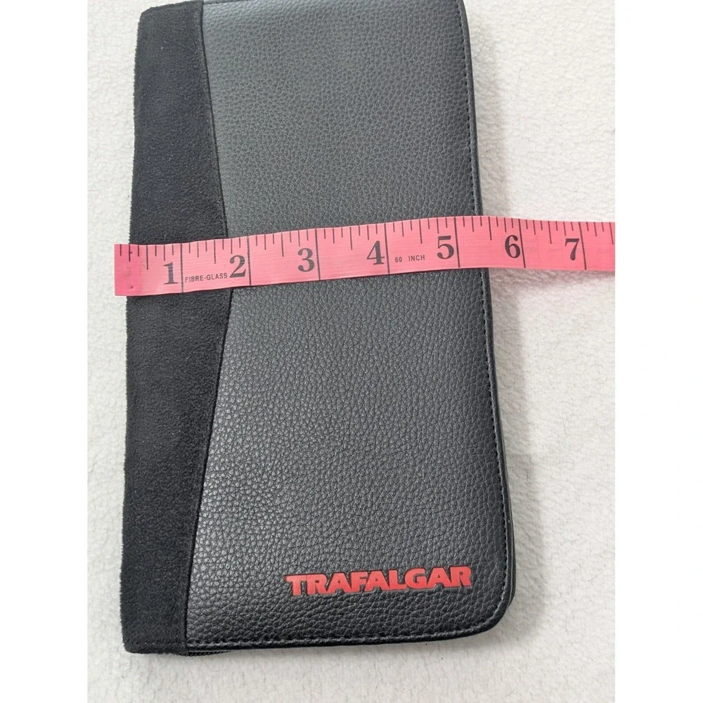 Trafalgar Zip Around Passport‎ Wallet Travel Case Black 9.5
