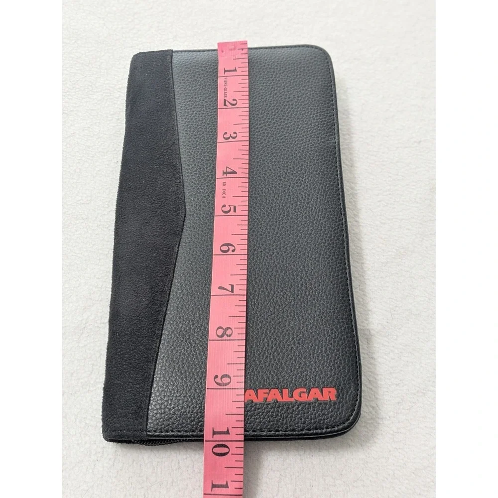 Trafalgar Zip Around Passport‎ Wallet Travel Case Black 9.5
