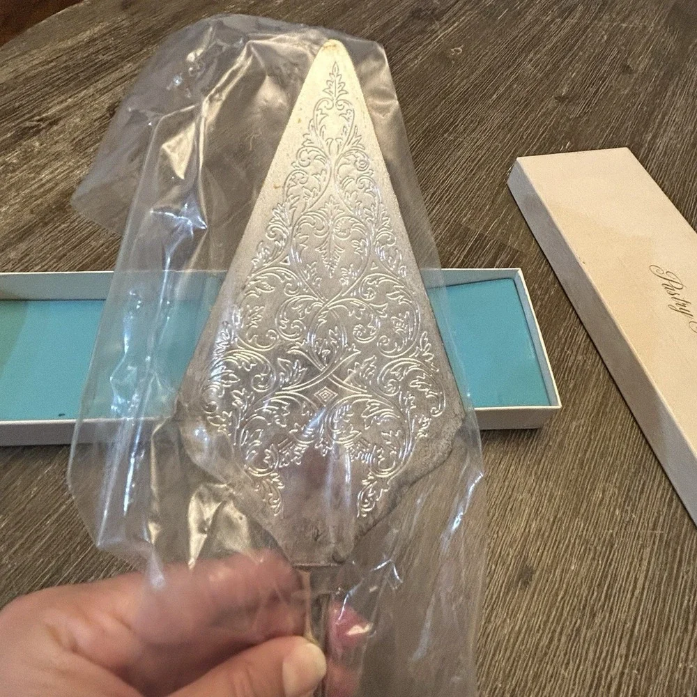 Vintage F.B. Rogers Pastry Trowel Cake Pie Server Silverplate Italy Original Box