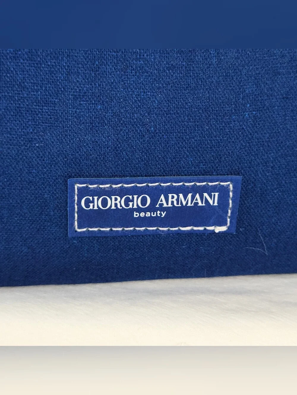 Armani Blue Makeup Bag Gifted By Beauty Counter During Promotions