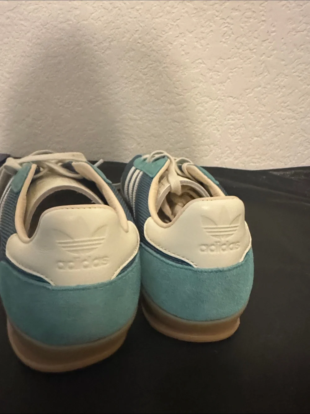 Adidas Gazelle green teal Men’s Blue Suede & Mesh Sneakers