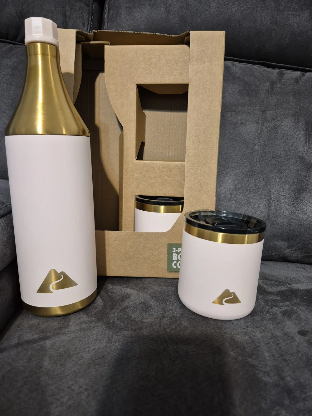 Ozark Trail Pink and Gold 3-Piece Bottle Set