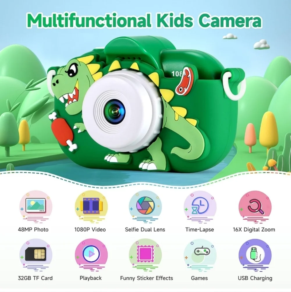 Kids Camera Toys with Memory Card