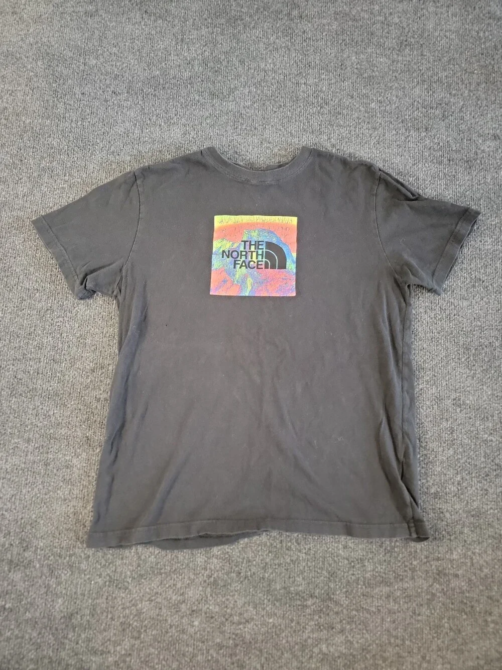 The North Face Colorful Half Dome Shirt Youth Large 14-16 Mountain Rainbow Neon