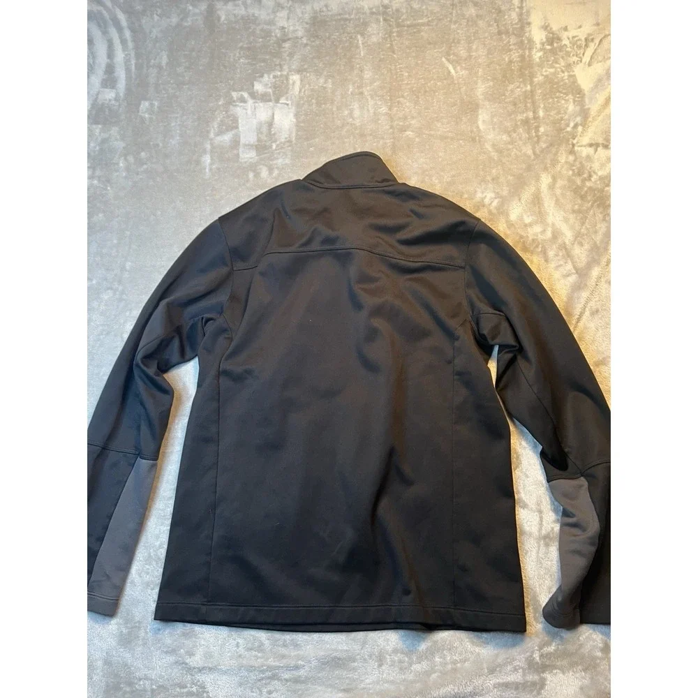 The North Face Mens Jacket Medium Black Green Full Zip Softshell