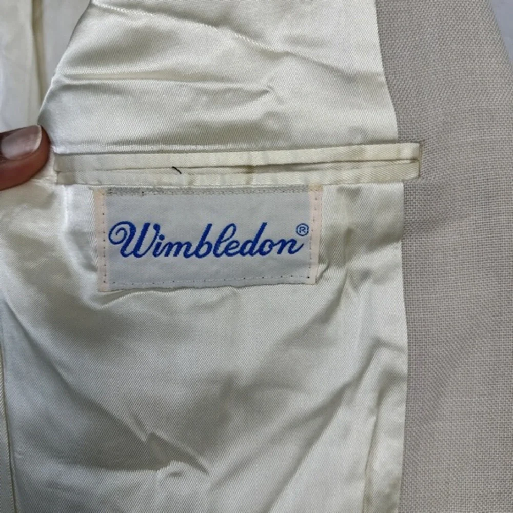 Kendan's Ltd Wimbledon Blazer‎ Men 42R Tan Vintage Gold 2-Button USA Made Golf