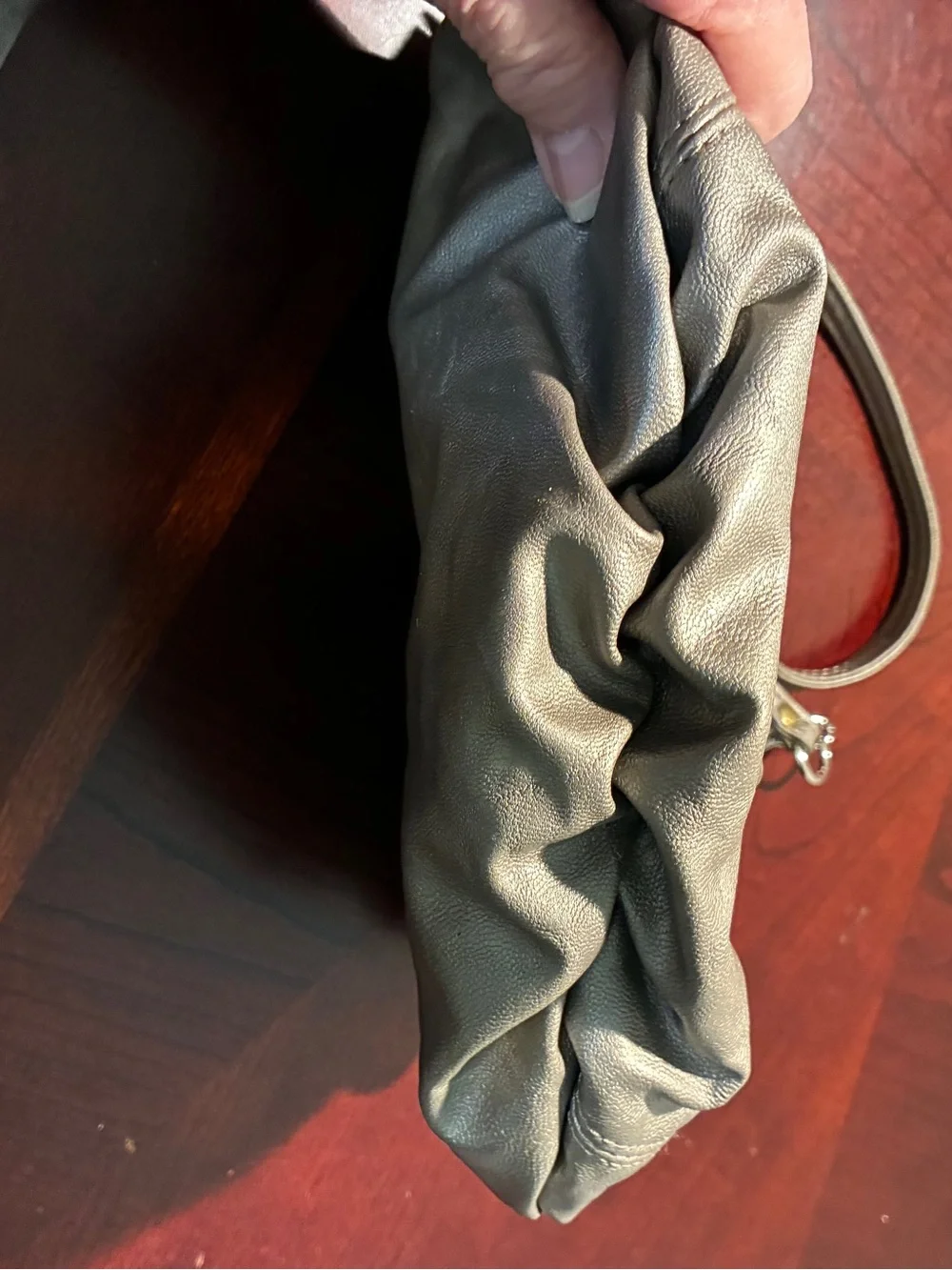 Candie's Metallic Silver Studded Crossbody Bag