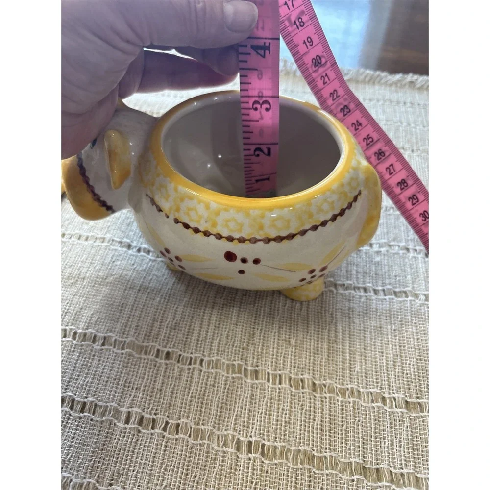 Discontinued Temptations By Tara Old World Yellow Cow Mini Sugar Bowl & Lid