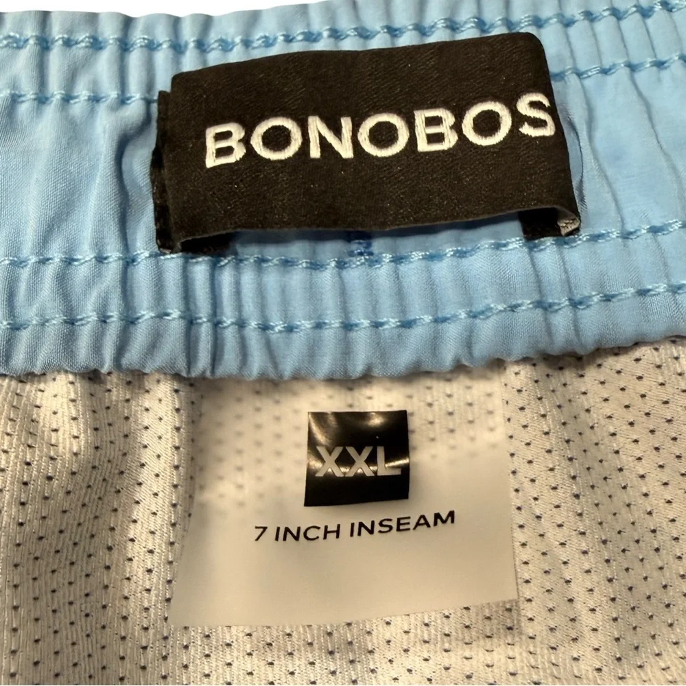 Bonobos Geo Print Swim Trunks XXL Blue 7” UPF 50+ NWT