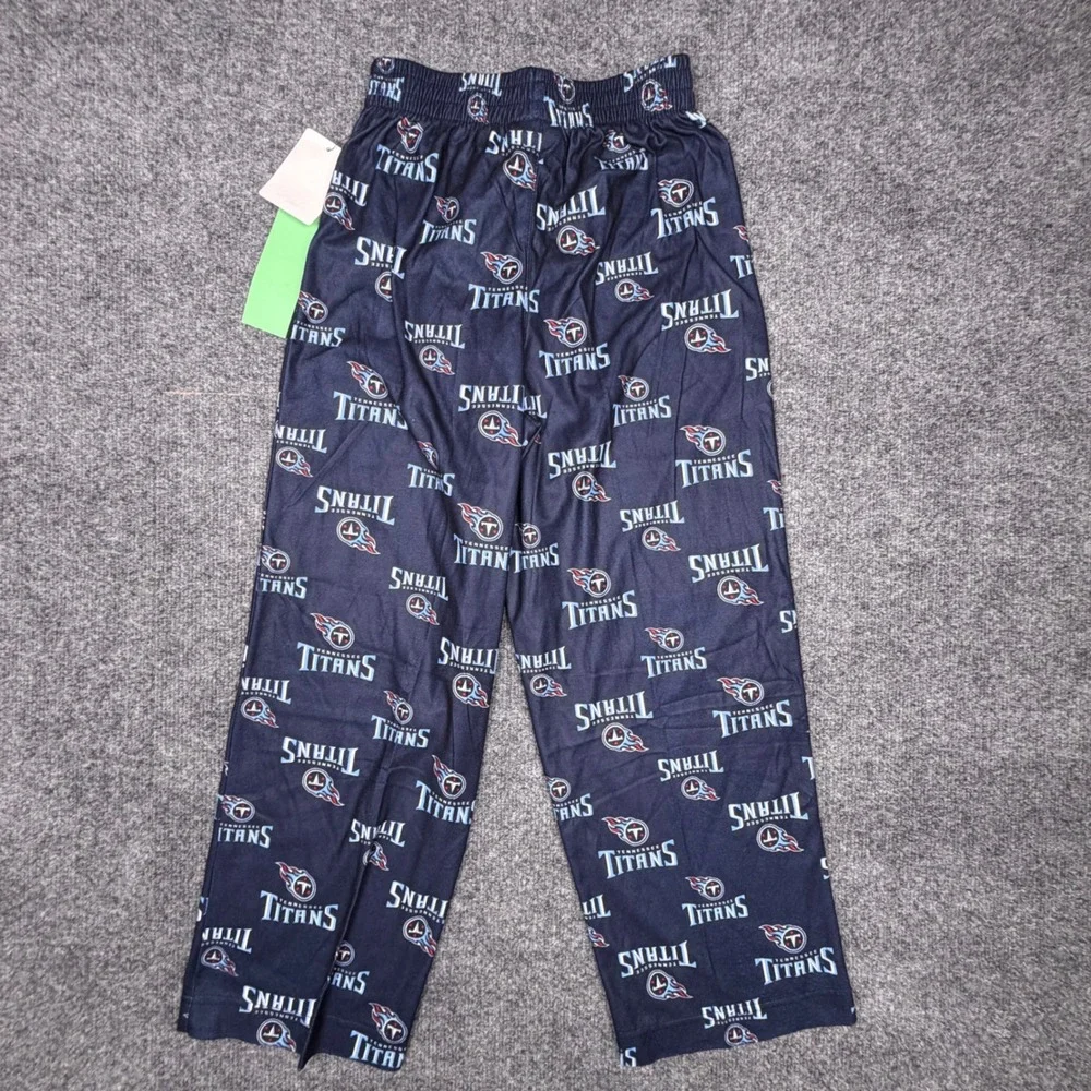 NFL Team Apparel Tennessee Titans Youth Pajama Pants Navy Blue Size Small NEW