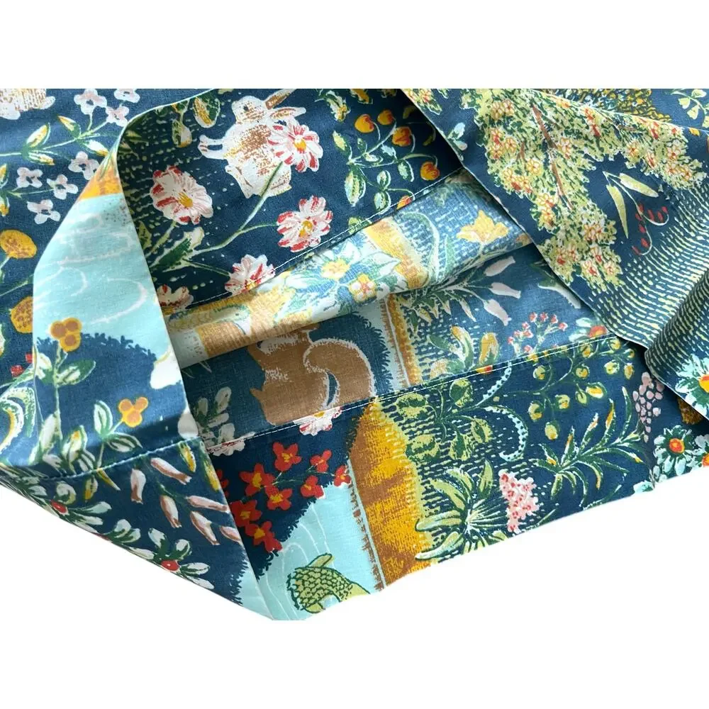 Pillow Case vintage 70's Garden of Eden Woodland Fairycore Sham Cover