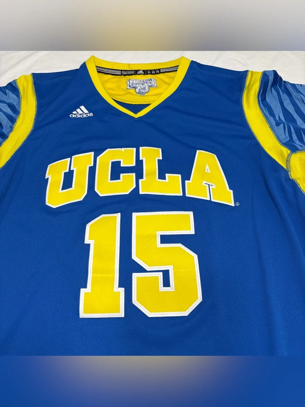 Adidas UCLA Bruins #15 Blue Basketball Jersey Shooting Shirt Men’s XL