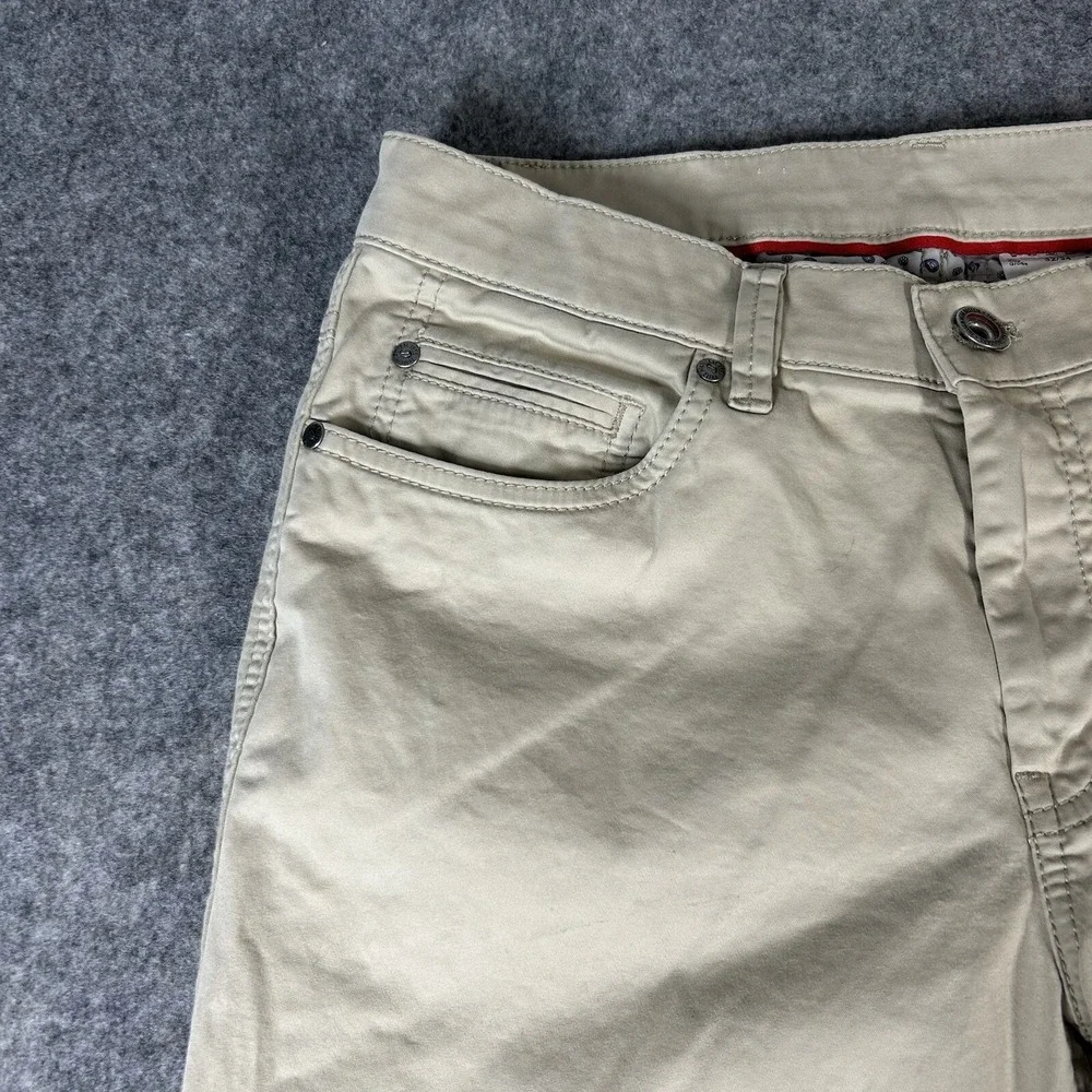 Hiltl Cotton Blend 5 Pocket Jean Cut Pants Size 32x34 US Seth In Solid Beige