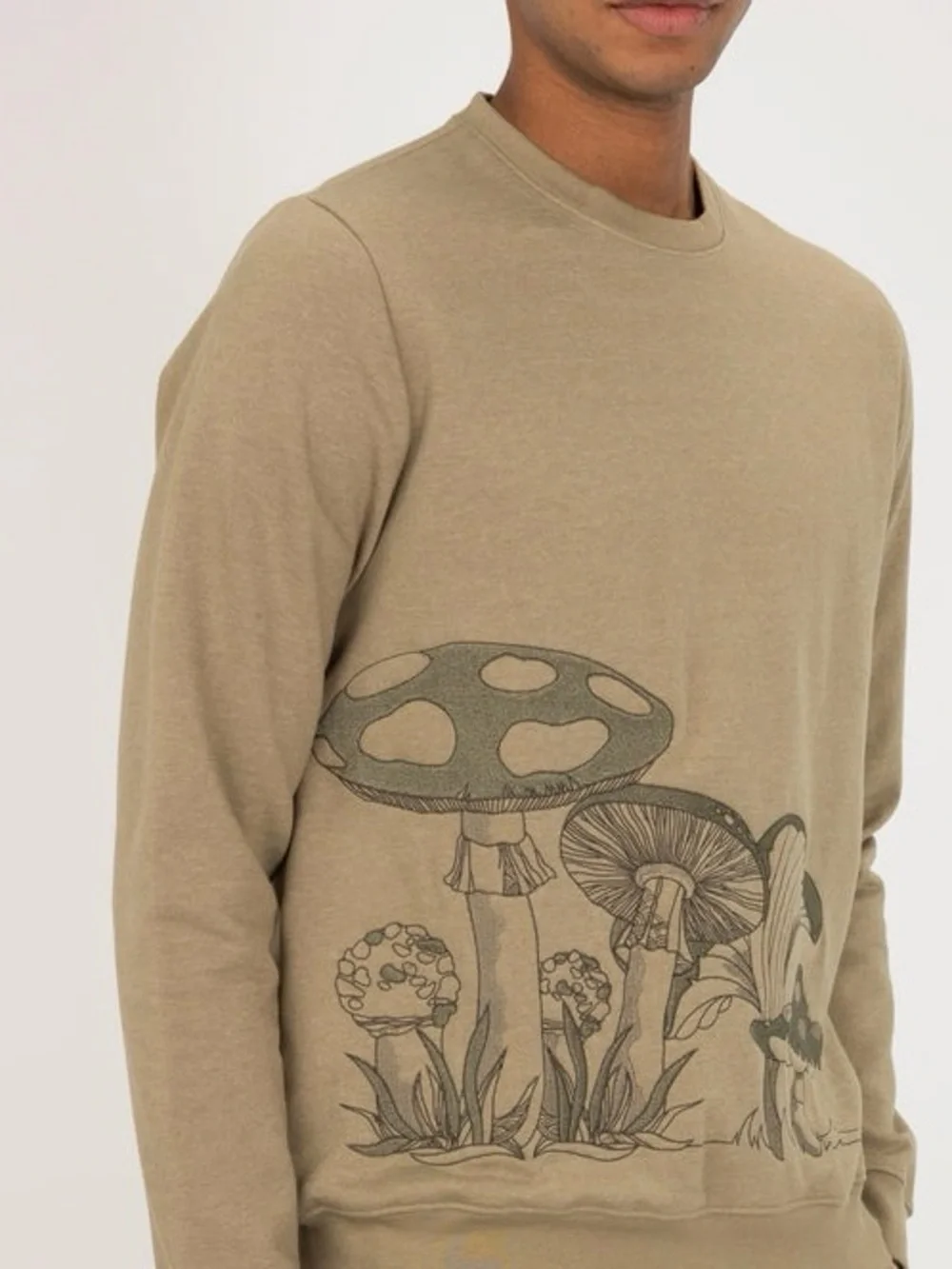 Blind Rooster Embroidered Front Sweatshirt - Elm / Mushroom Fantasy