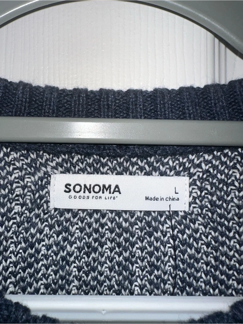 Sonoma “Navy Birds” Knit Crewneck Sweater