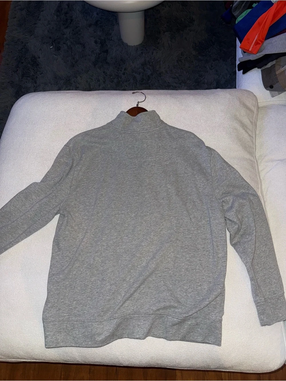 Nautica Light Gray Half-Zip Pullover Sweater