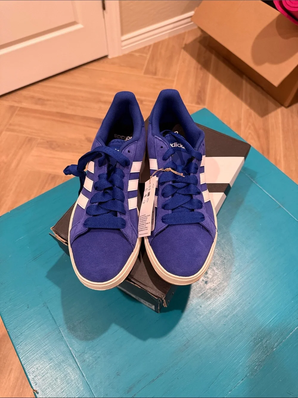 adidas Men’s or Women’s  Royal Blue Sneakers with White Stripes