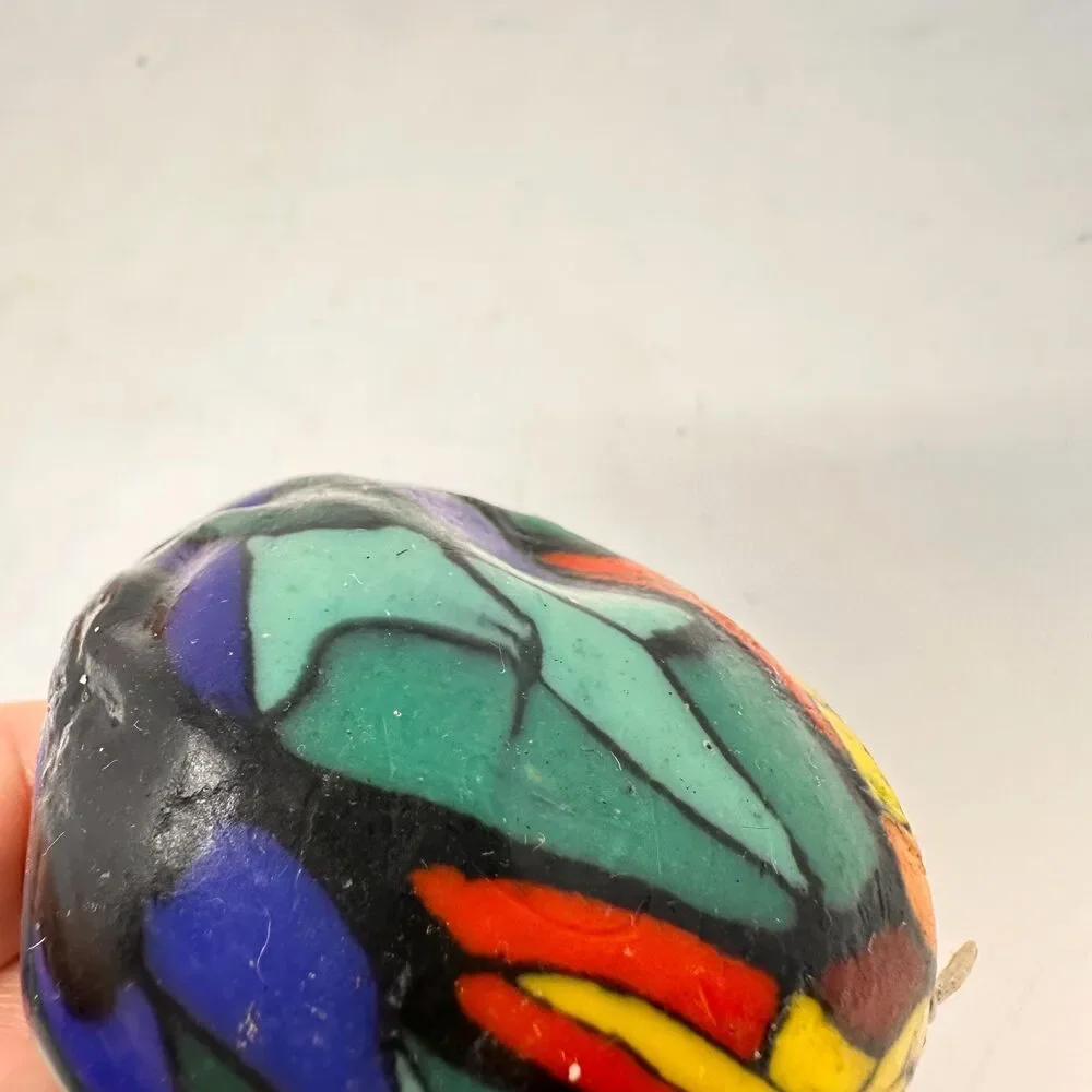 Vintage Multicolor Floral Egg Candles Set of 7 Candle & Egg collectors 2.5”