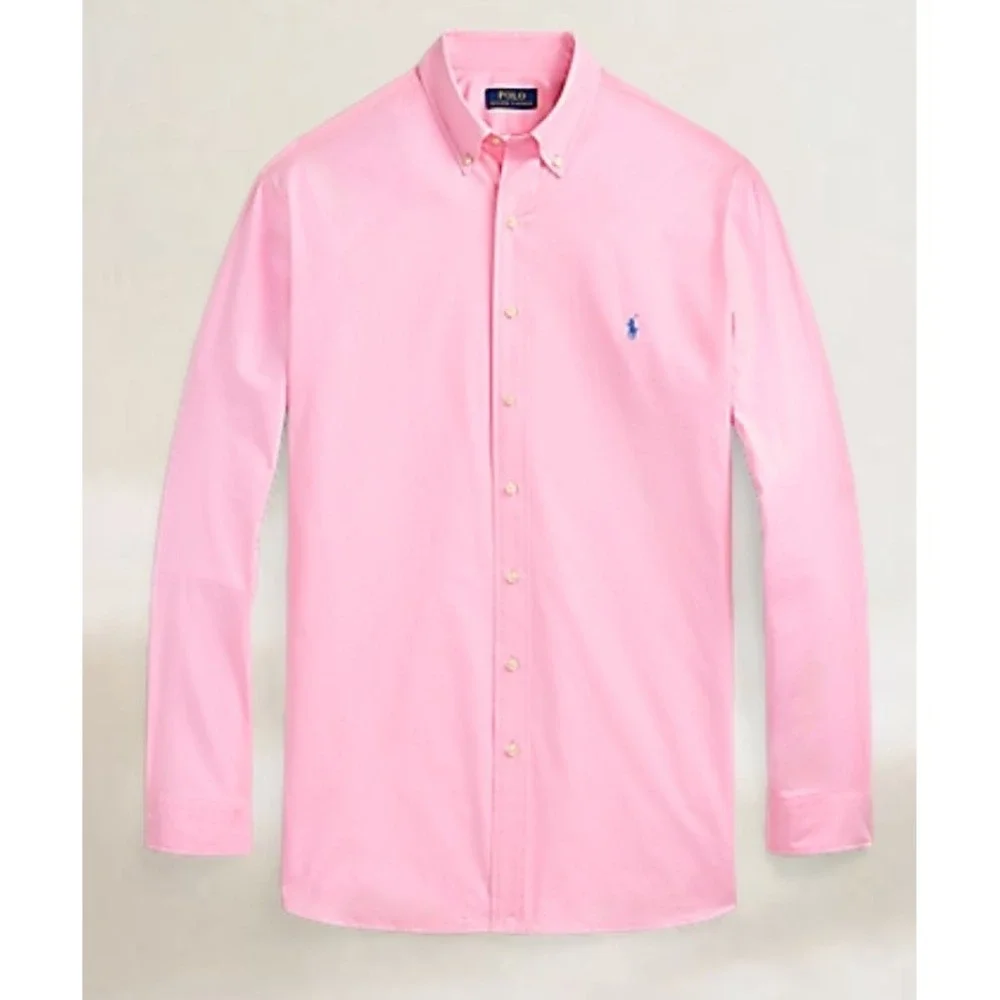 Polo Ralph Lauren Cotton Classic Pink Long Sleeve Blue Pony Men's Size 4XB NWT
