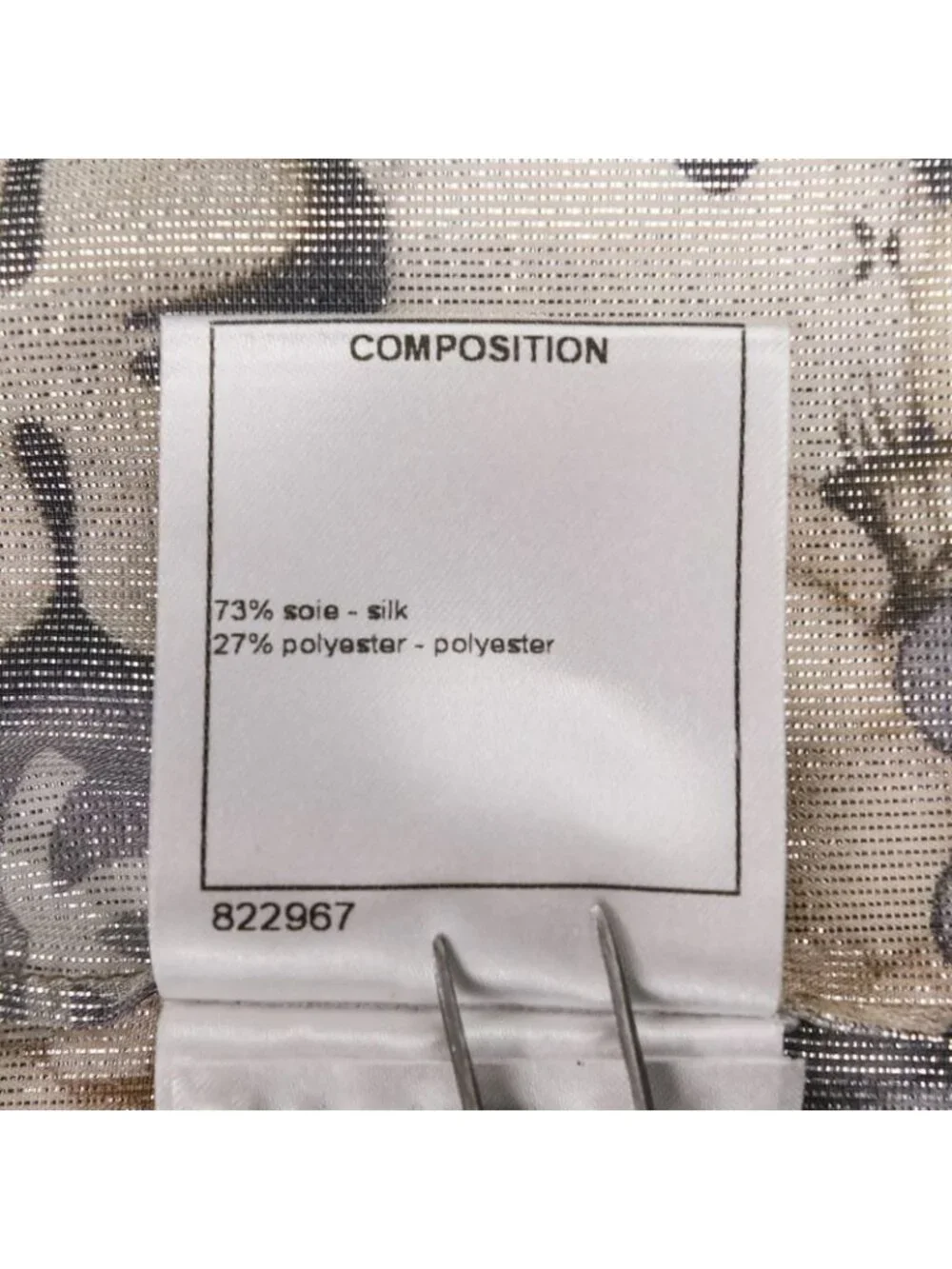 Chanel Choupette Coco Mark Print Sleeveless Silk Blouse with Ribbon Tie