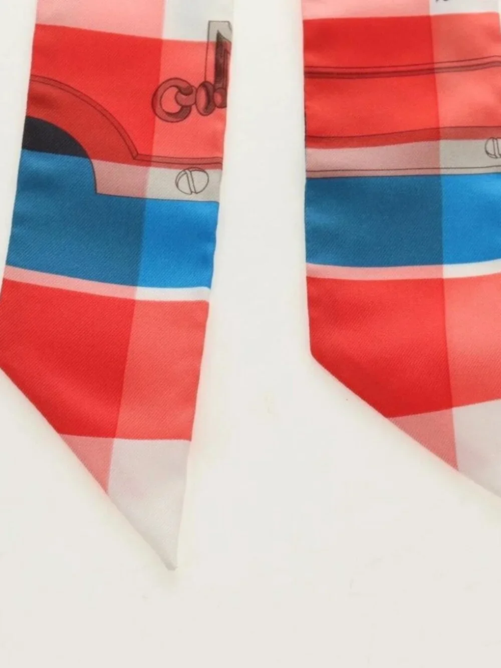 HERMES Twilly Scarf Silk Red Auth 185842M