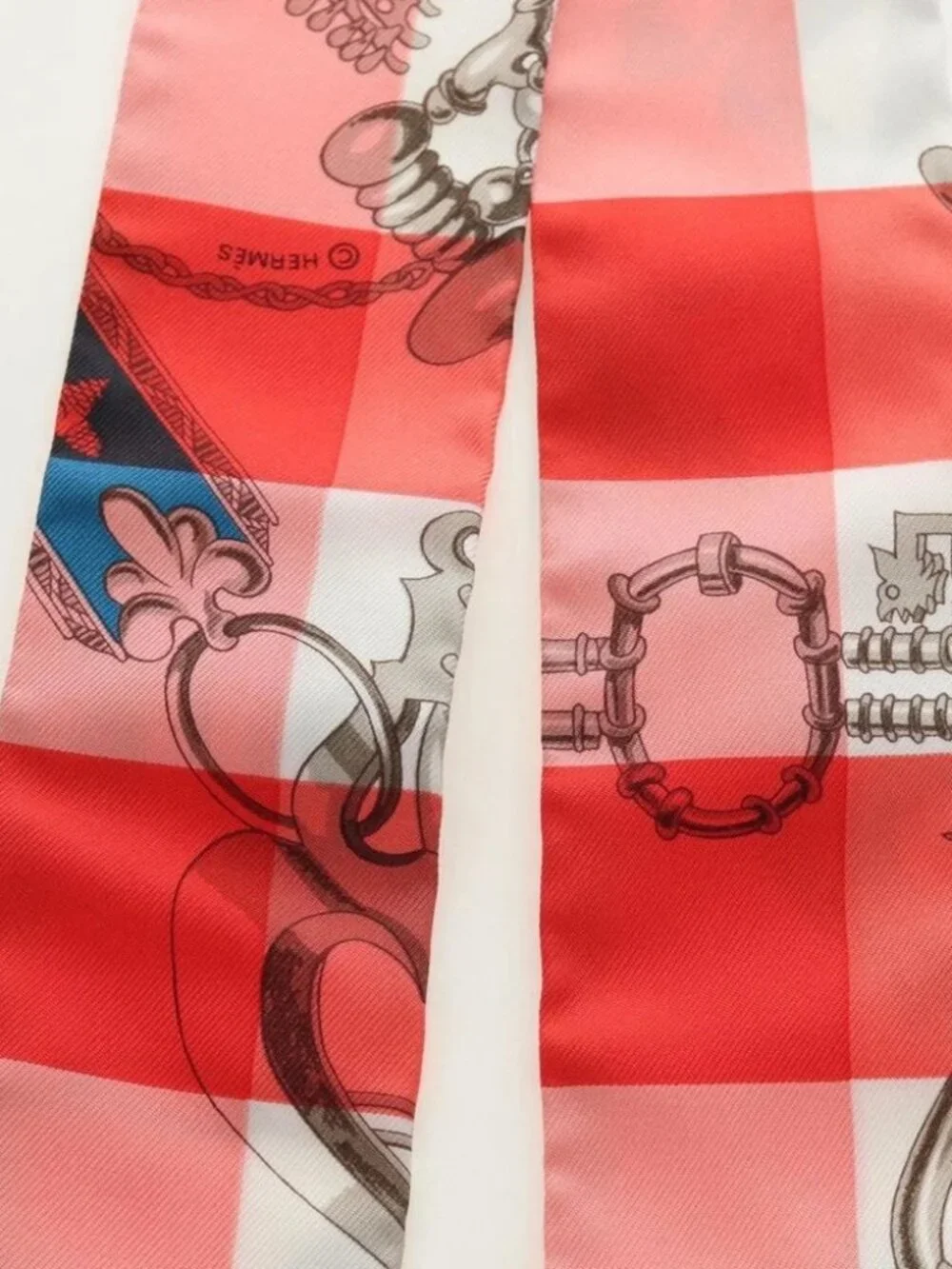 HERMES Twilly Scarf Silk Red Auth 185842M
