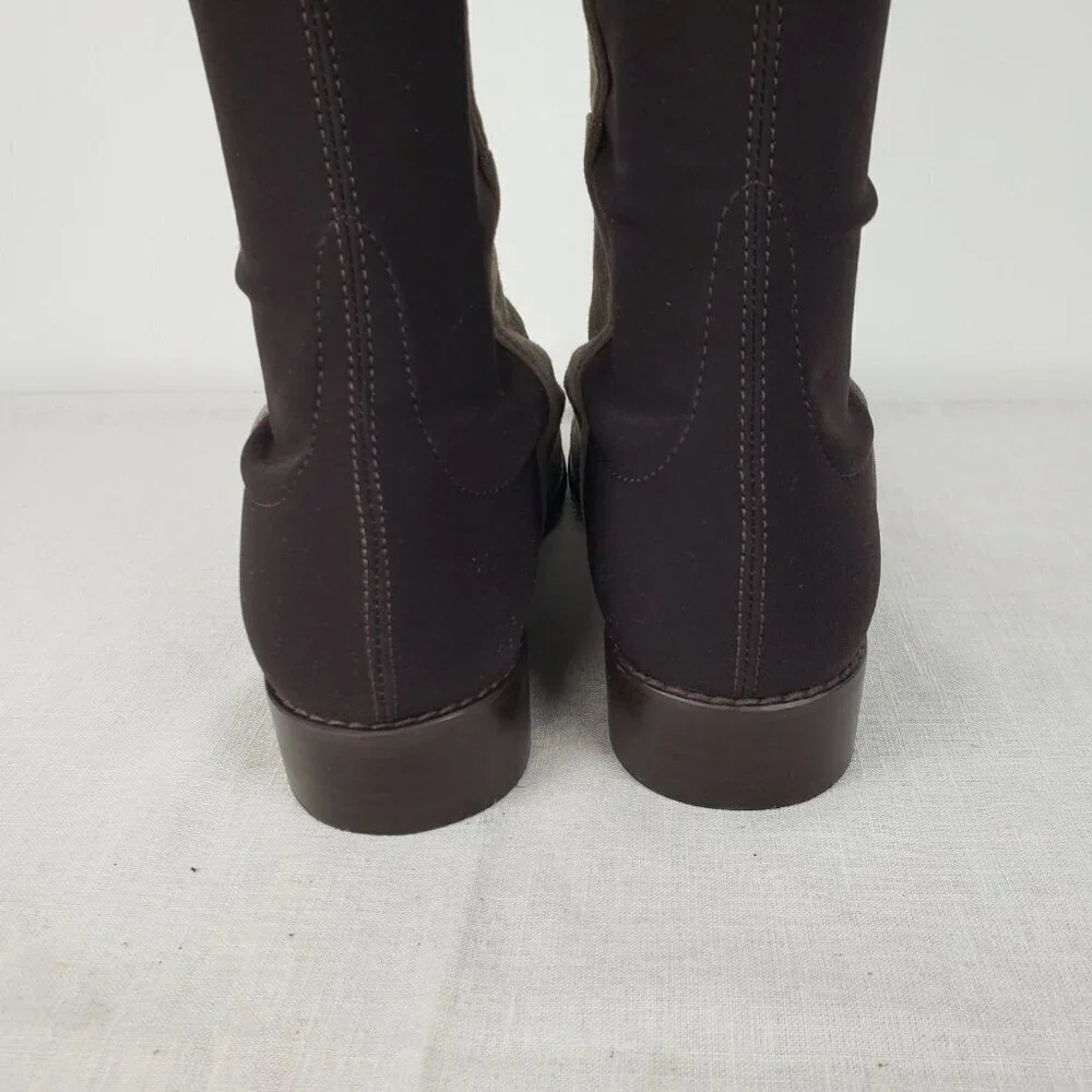Stuart Weitzman Russell Bromley 5050 Over the Knee Boots Beige Brown Womens 6.5