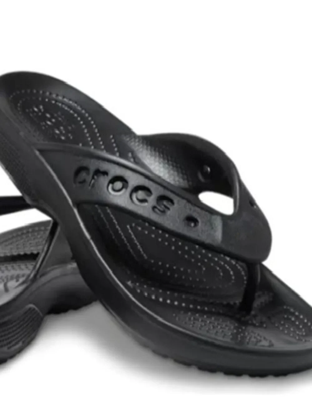 NWT Crocs Black Baya Il Flip Shoes Black Men's 7/ Women's 9