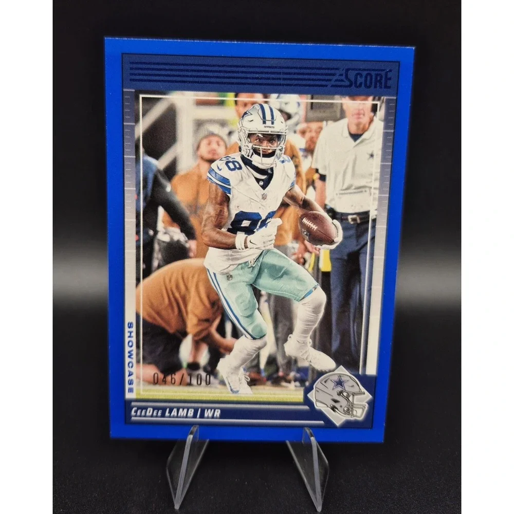 2024 Score CeeDee Lamb‎ #74 Blue Showcase #/100 Dallas Cowboys