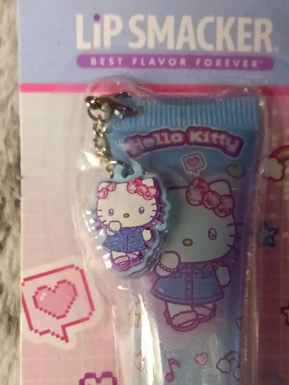 Hello Kitty Blue Bubblegum Lip Smacker Gloss with Charm