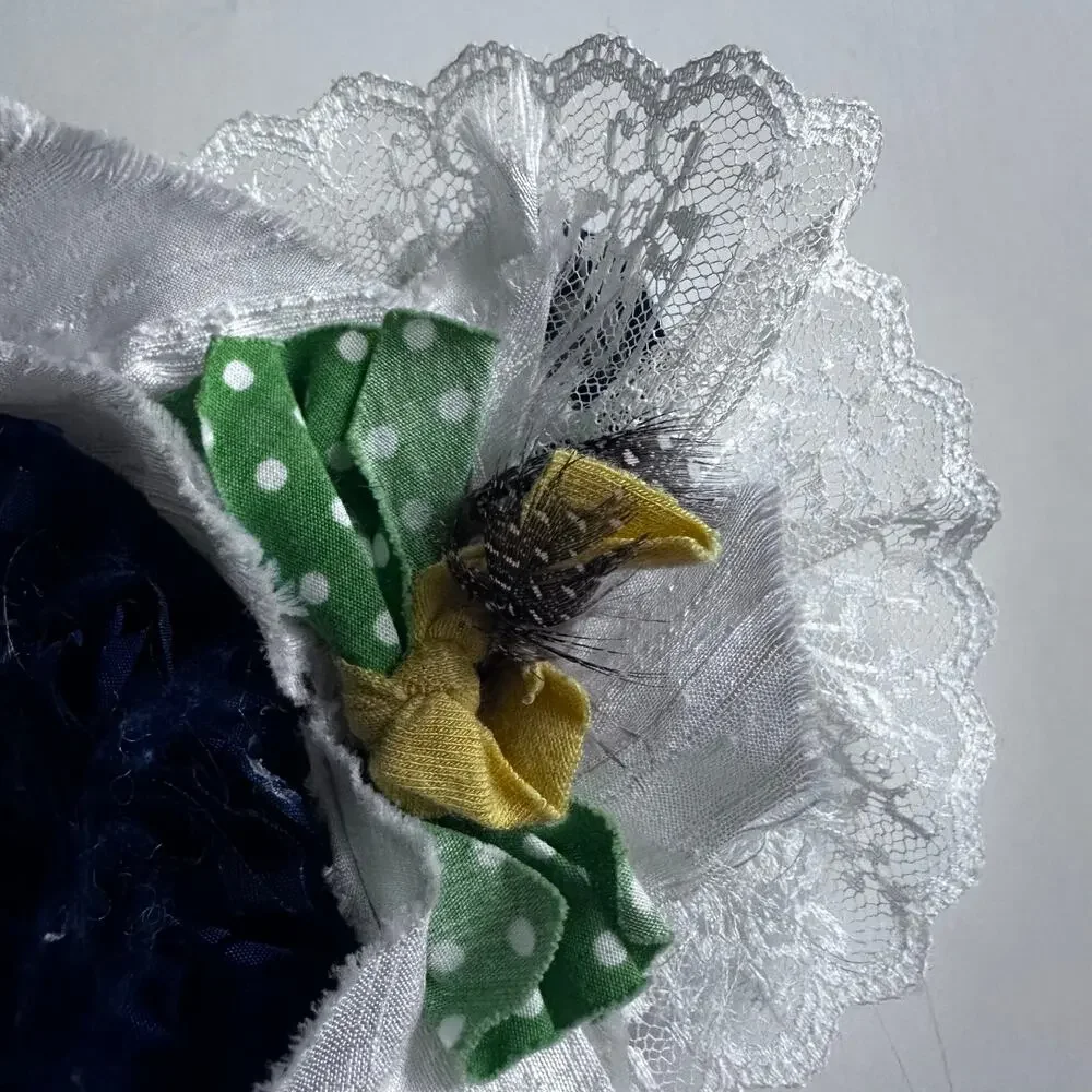 Girls Yellow and Blue Flower Headwrap