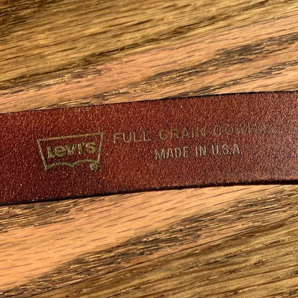 Levi’s brown  genuine leather belt with silver buckle