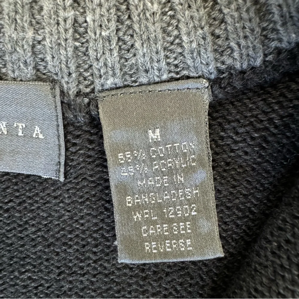 Oscar de la Renta Funnel Mock Neck Button Front Cardigan Academia Gray Sz M