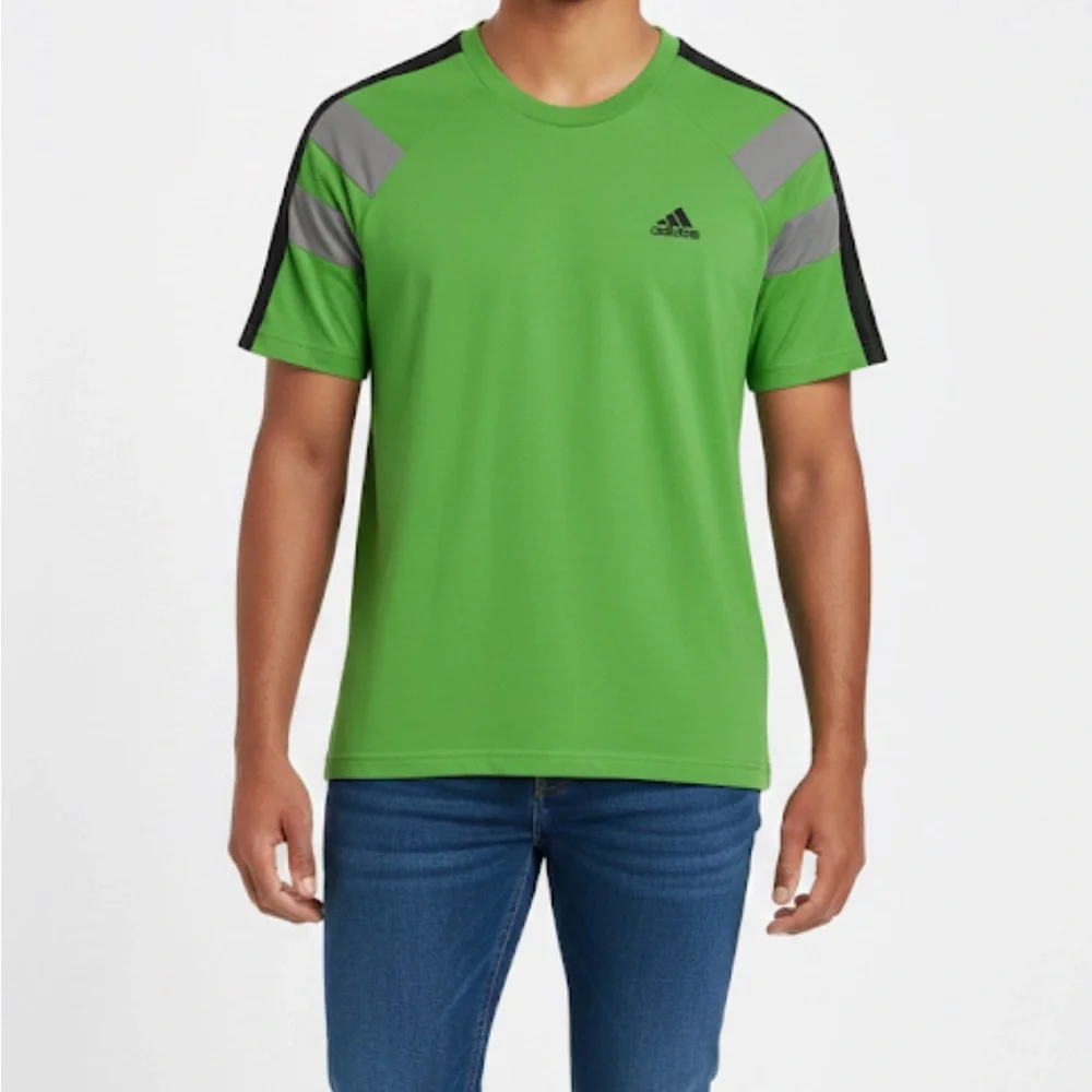 NWT Adidas Green Short Sleeve Athletic T-Shirt Men's L