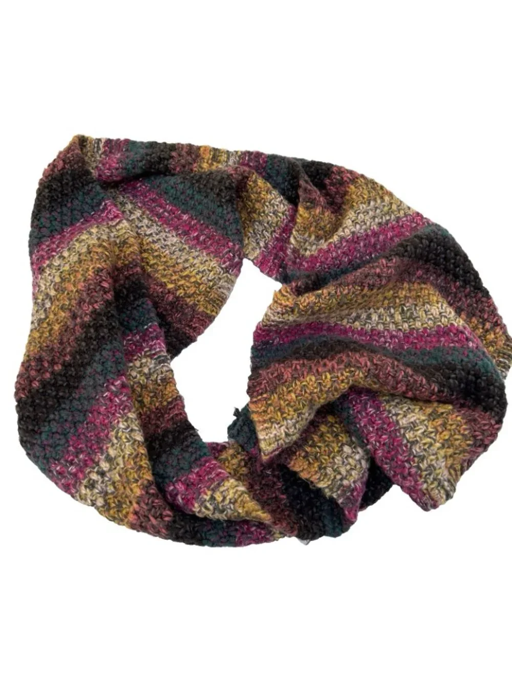 Michael Stars Multicolor Chunky Knit Scarf Colorful Large Infinity Crochet Comfy