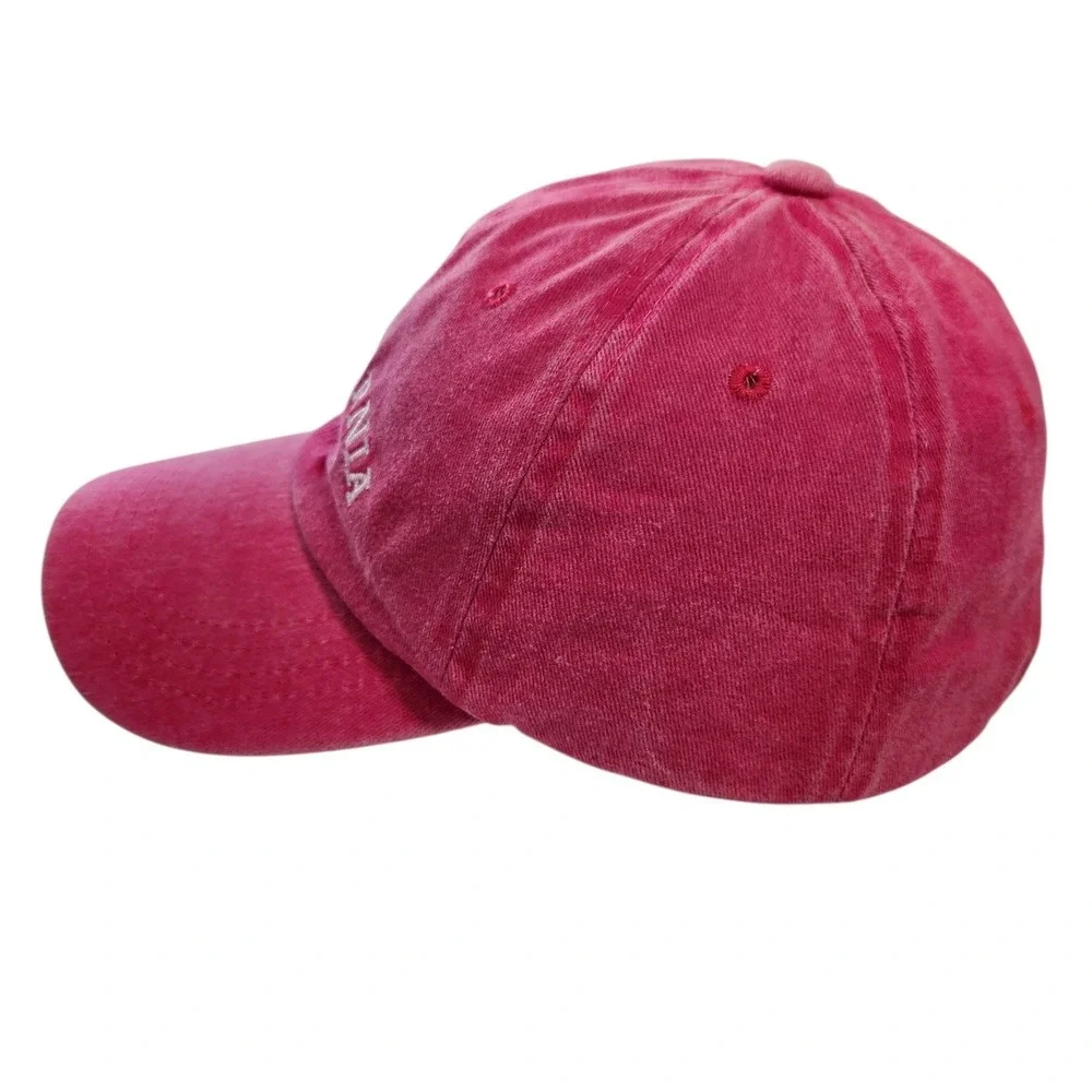 California West Coast Embroidered Washed Pink Cotton Dad‎ Hat Baseball Cap
