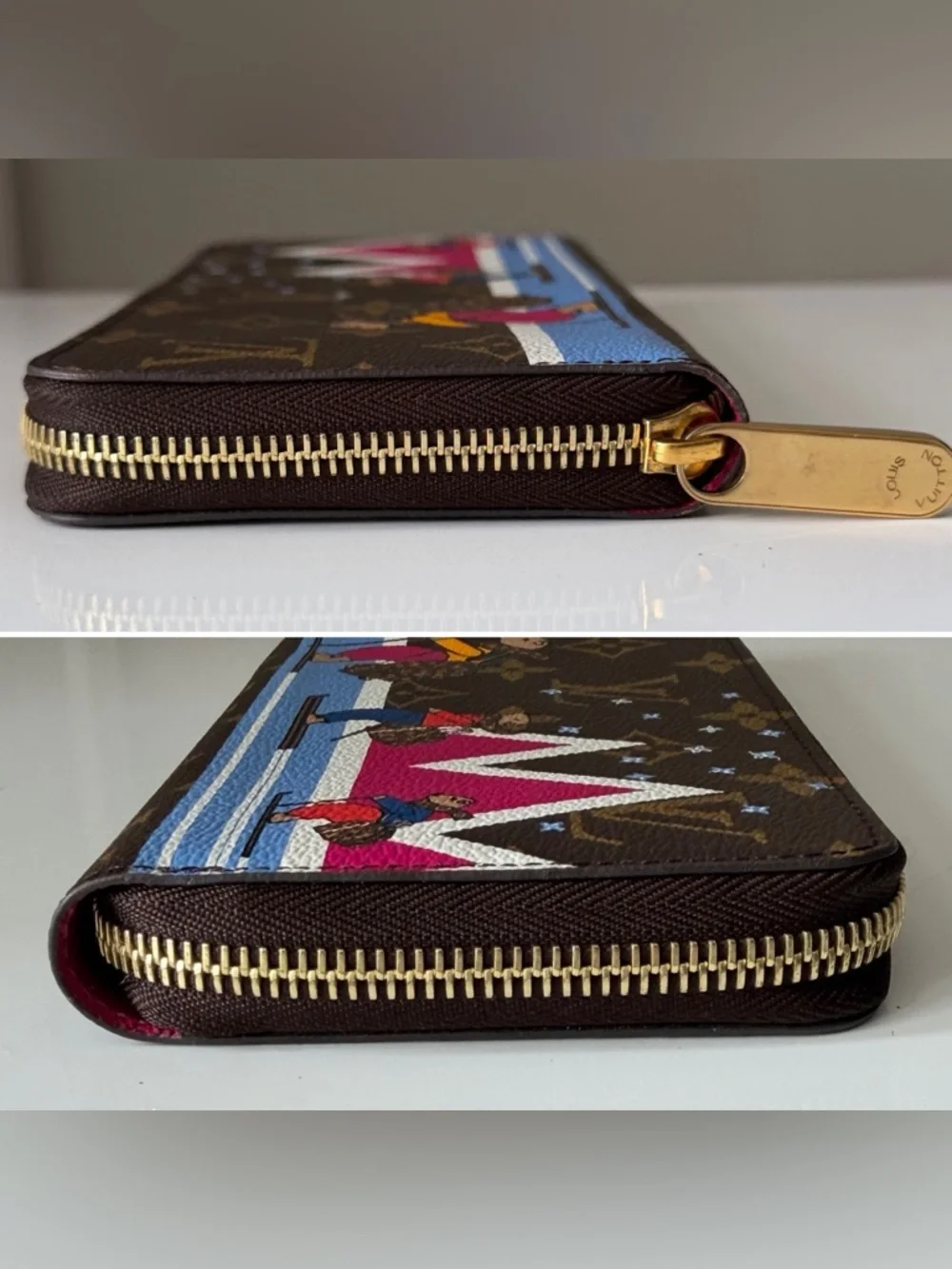Louis Vuitton 2018 Christmas Animation Zippy Wallet Monogram Ski Bears