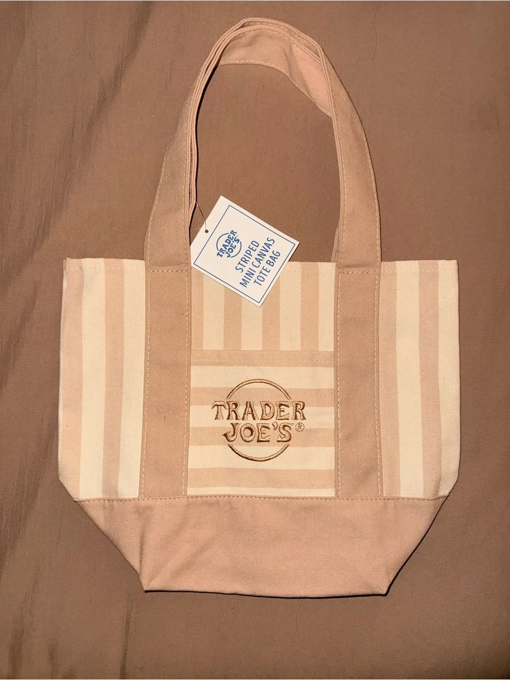 Trader JoeS beige striped