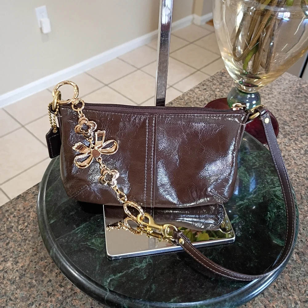 Coach Ergo patent leather wristlet
