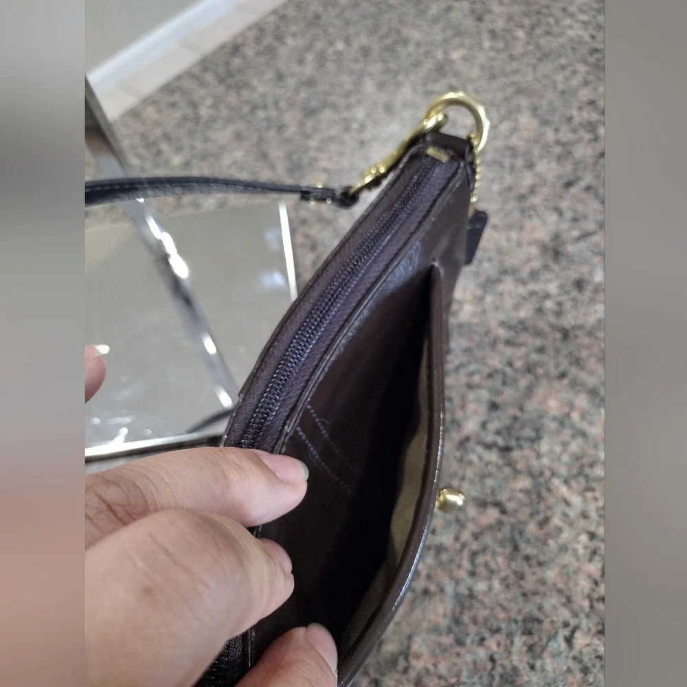 Coach Ergo patent leather wristlet