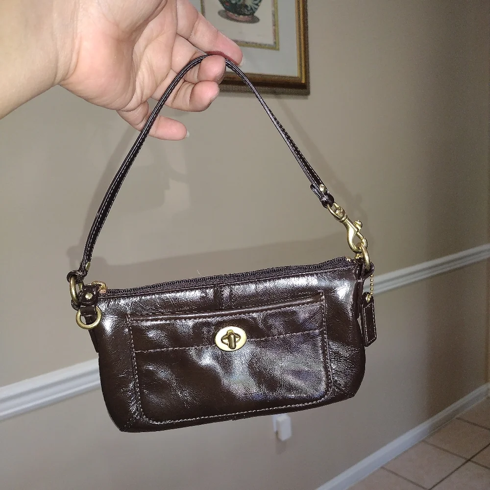 Coach Ergo patent leather wristlet