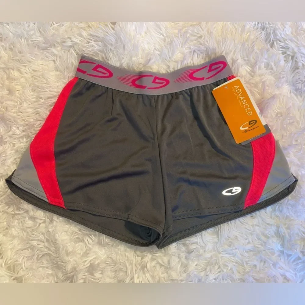 *NWT* Champion Girls M(7-8) Pink & Gray Sport Shorts