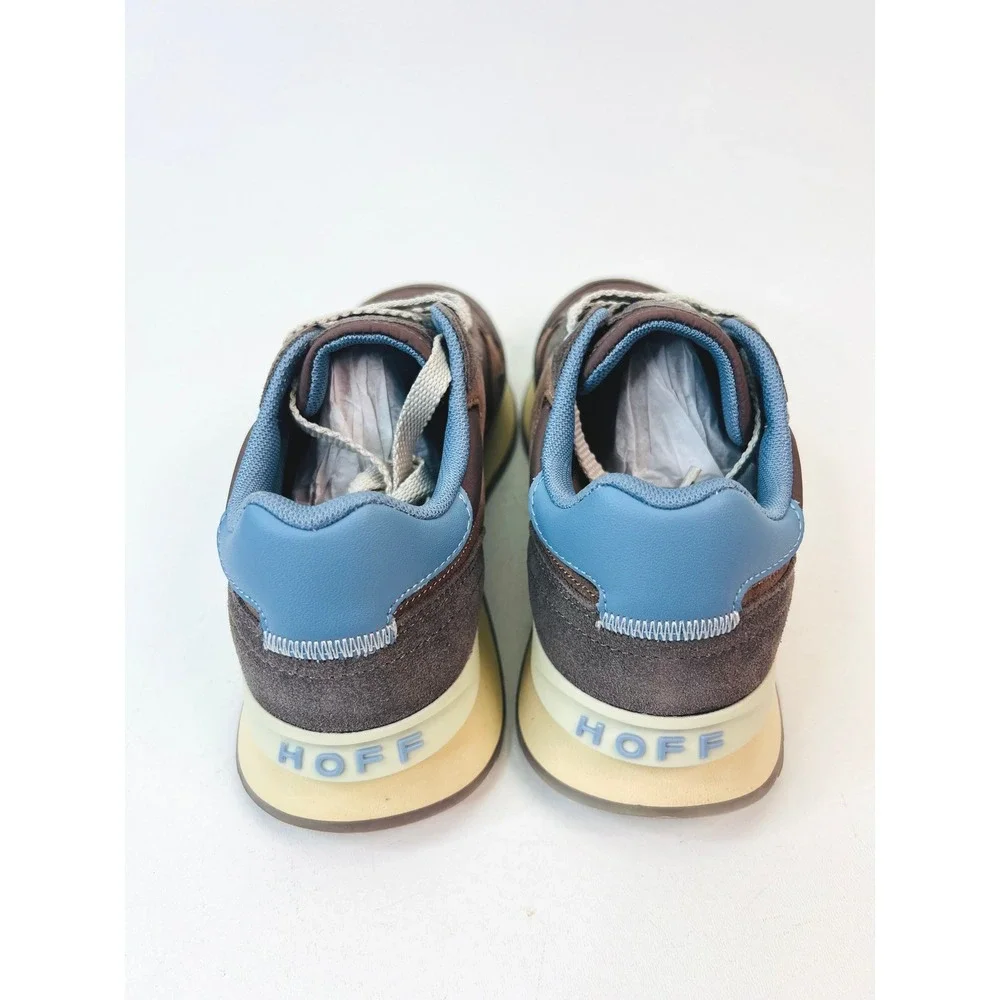 HOFF City Amsterdam Sneakers Brown Blue Suede Low Top Trainers Womens Size‎ 6