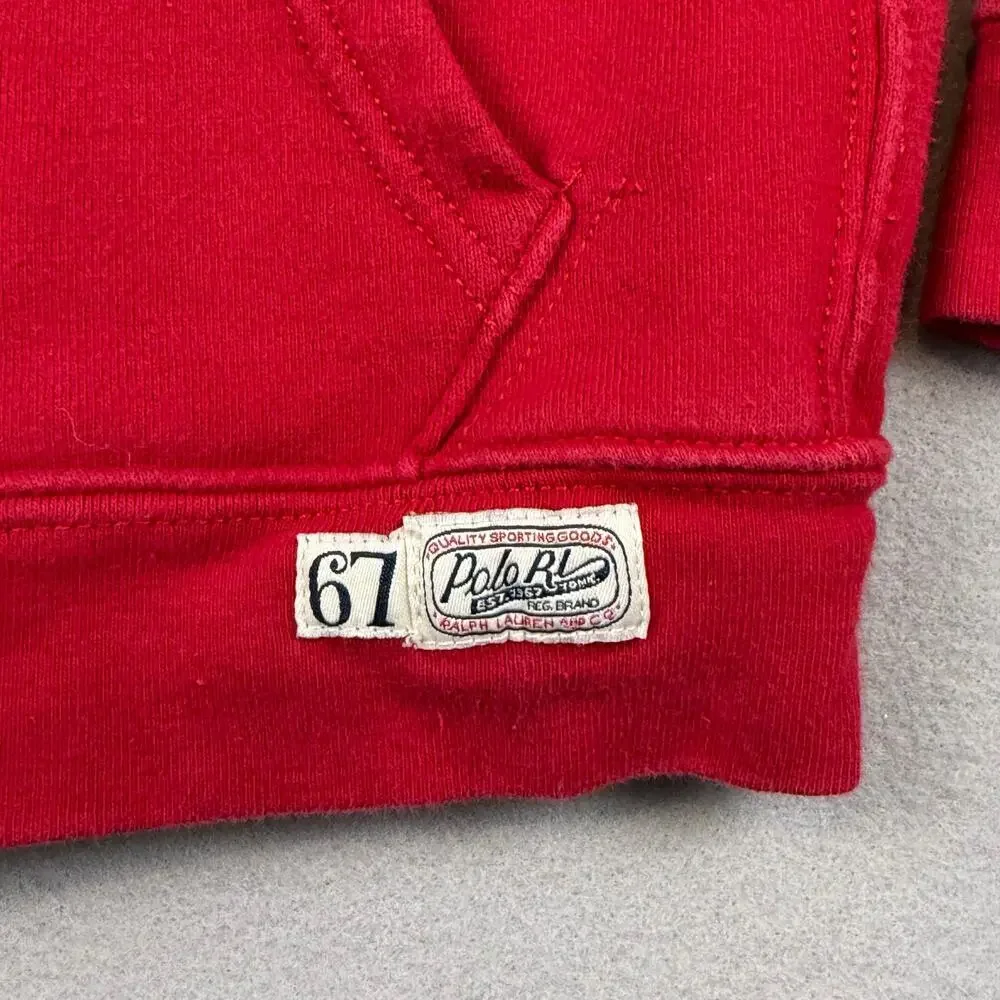 Polo Ralph Lauren Red POLO Hoodie Zip Jacket Size 6